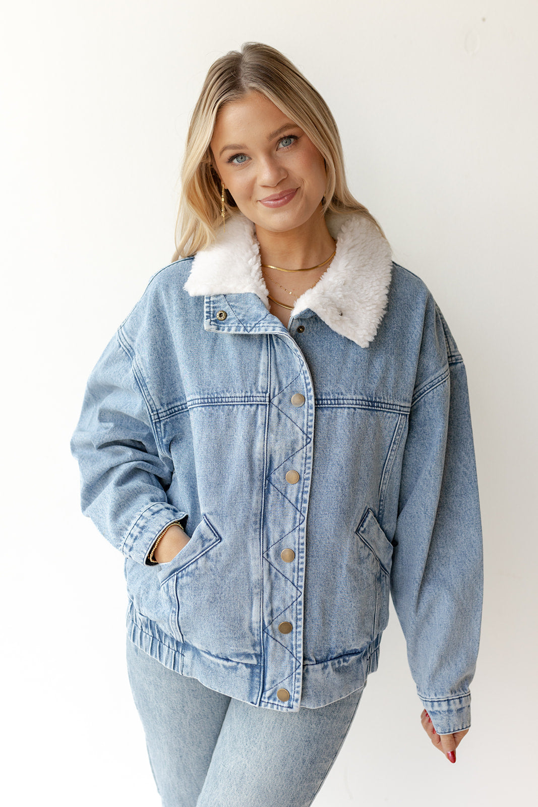 maverick sherpa denim jacket