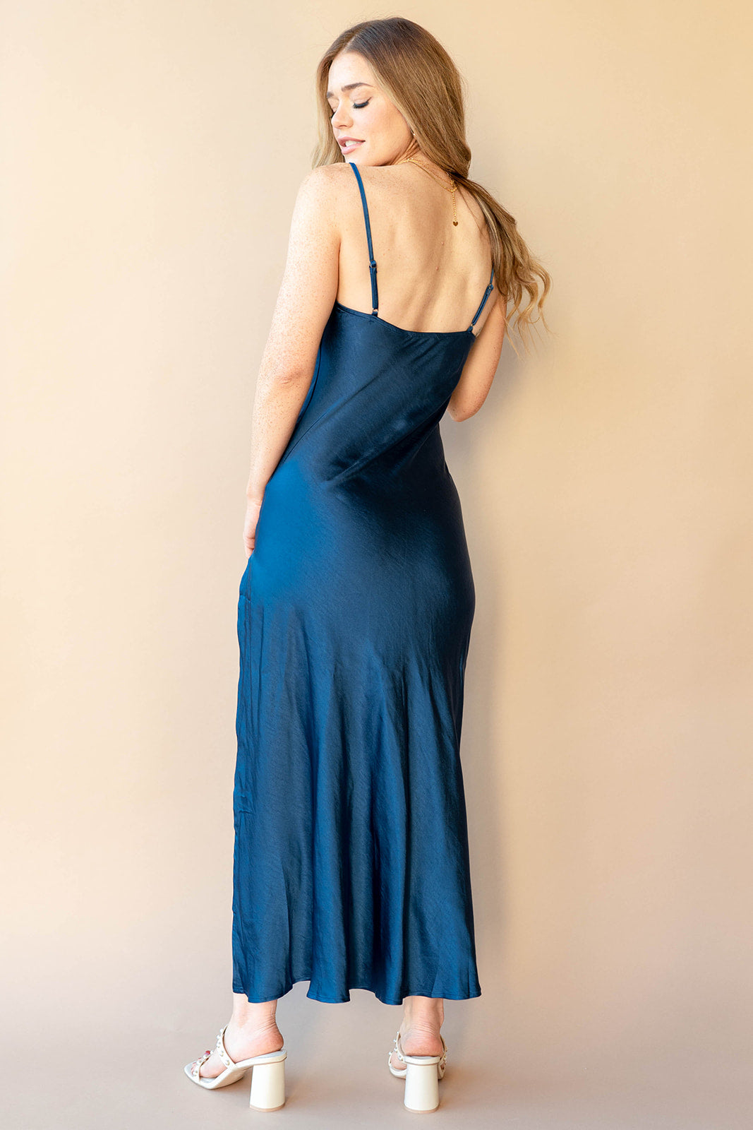 honeymoon with me cowel neck dress