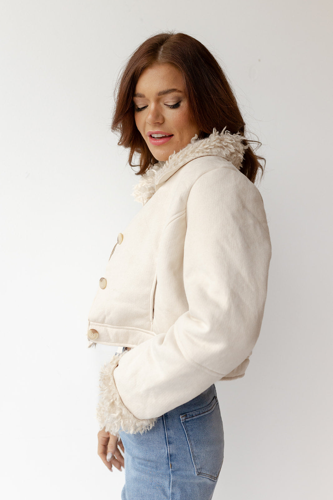 gwen fur lined crop jacket
