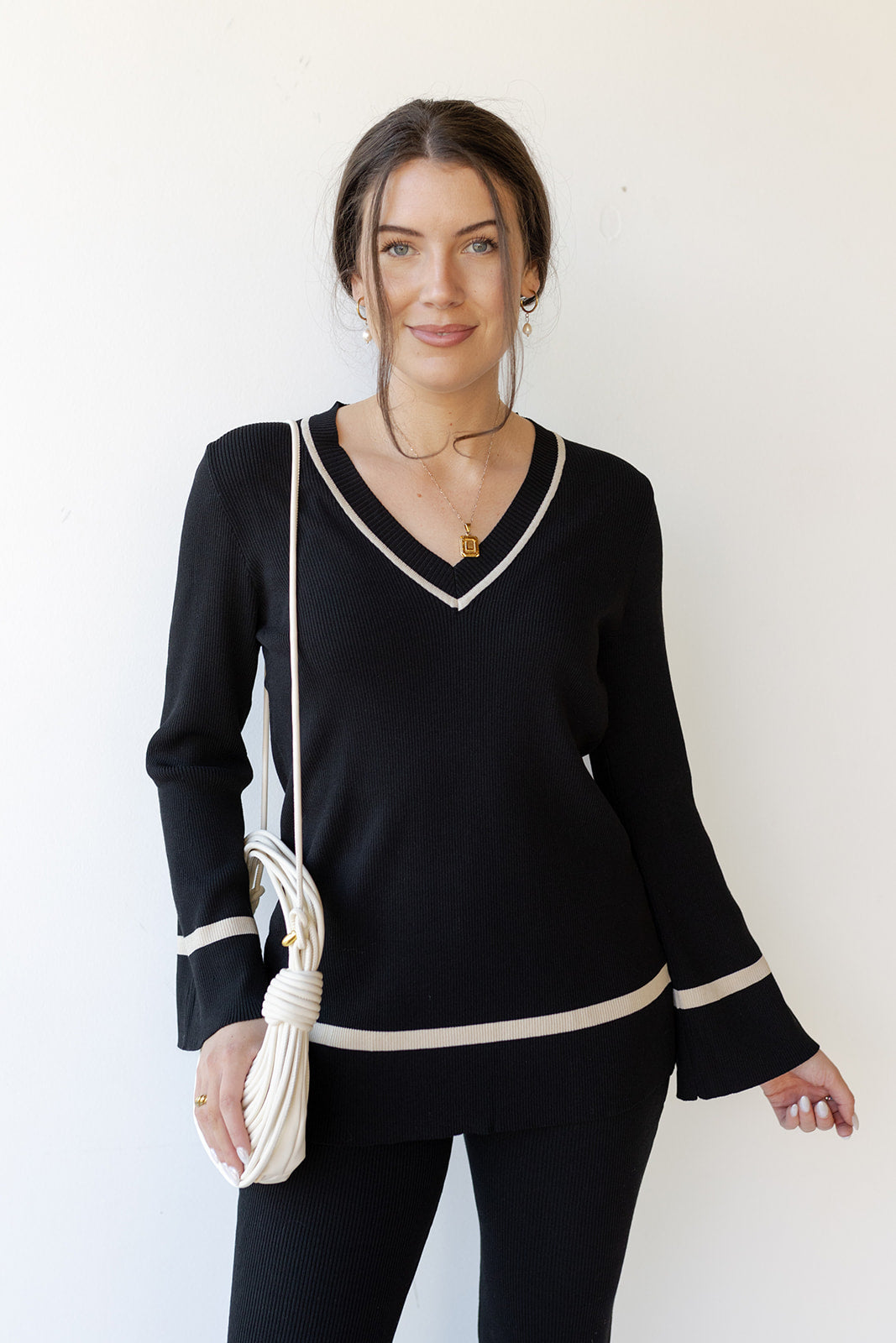 nora color block sweater tunic