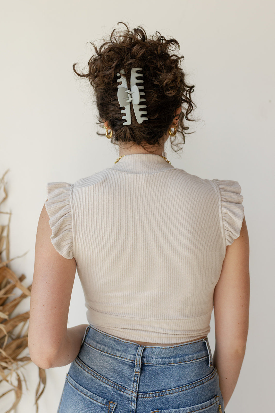 talk about class ruffle top