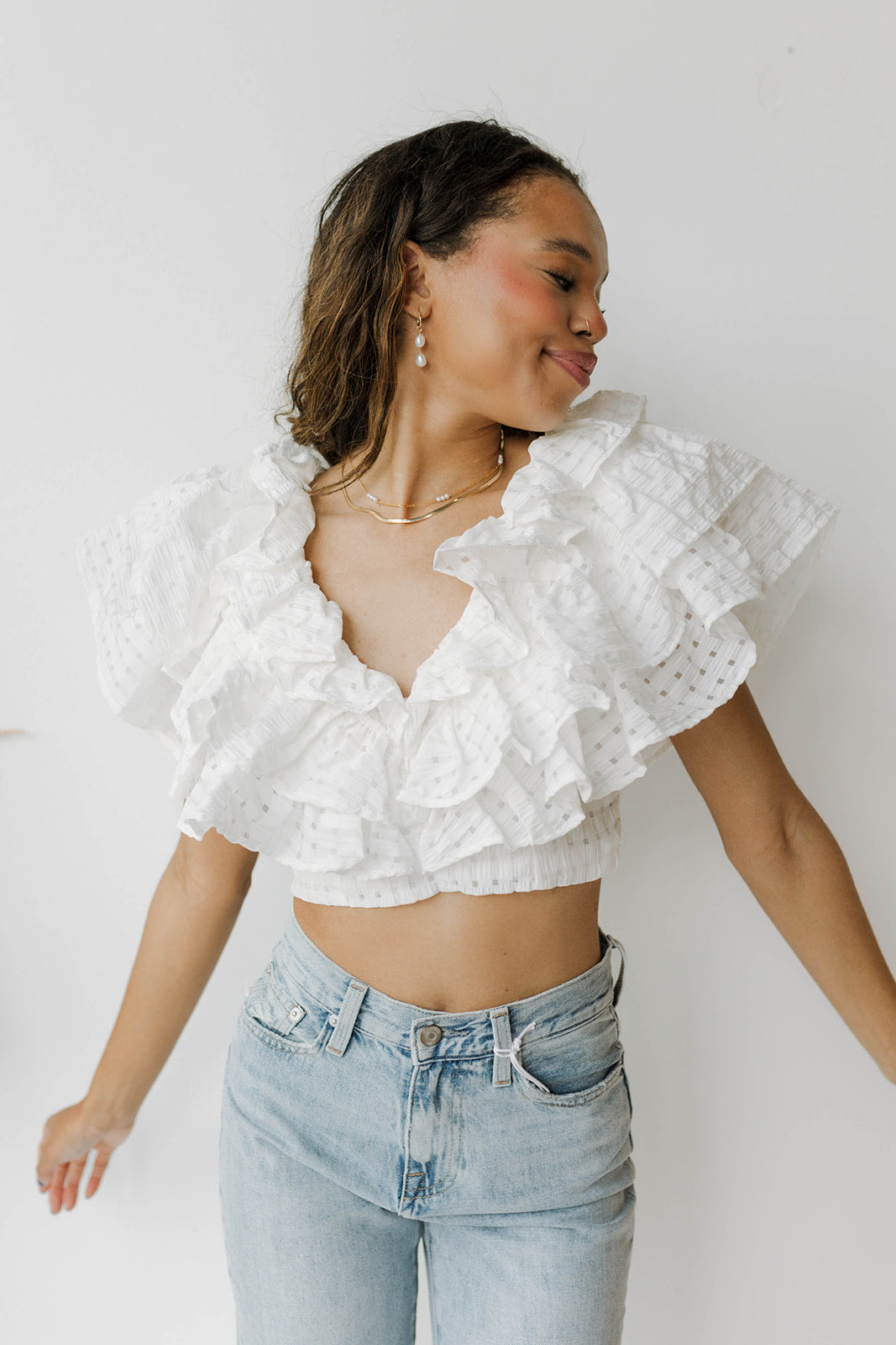 isabela ruffle top