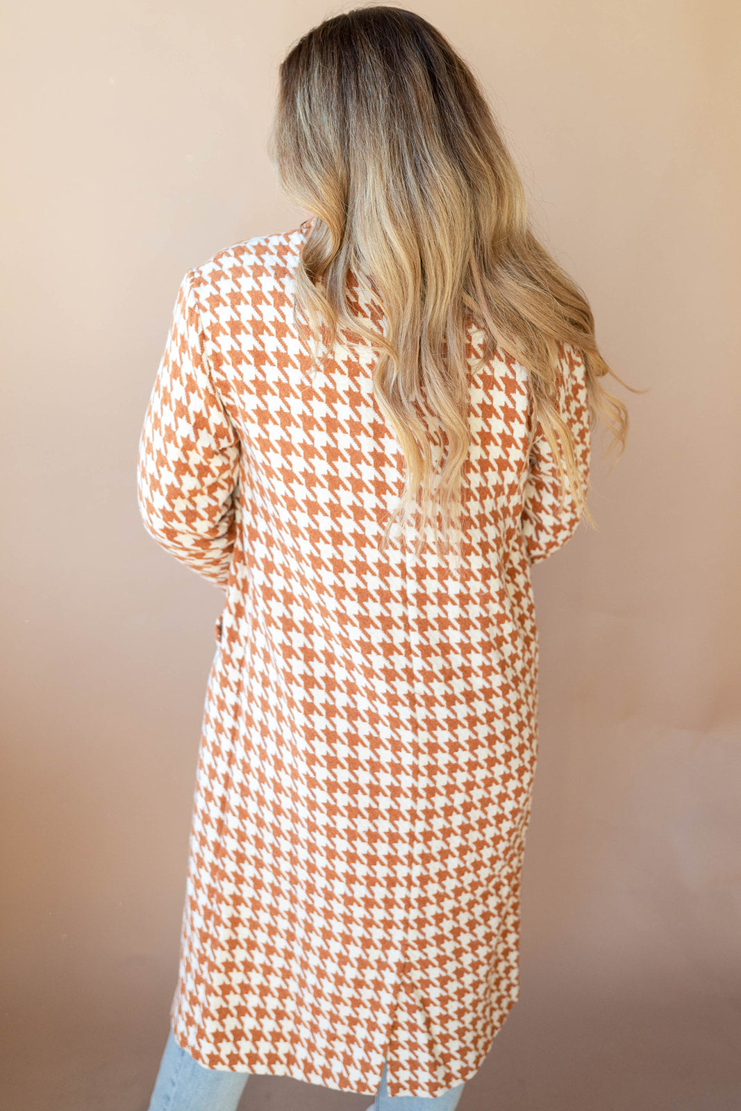 elegant houndstooth coat