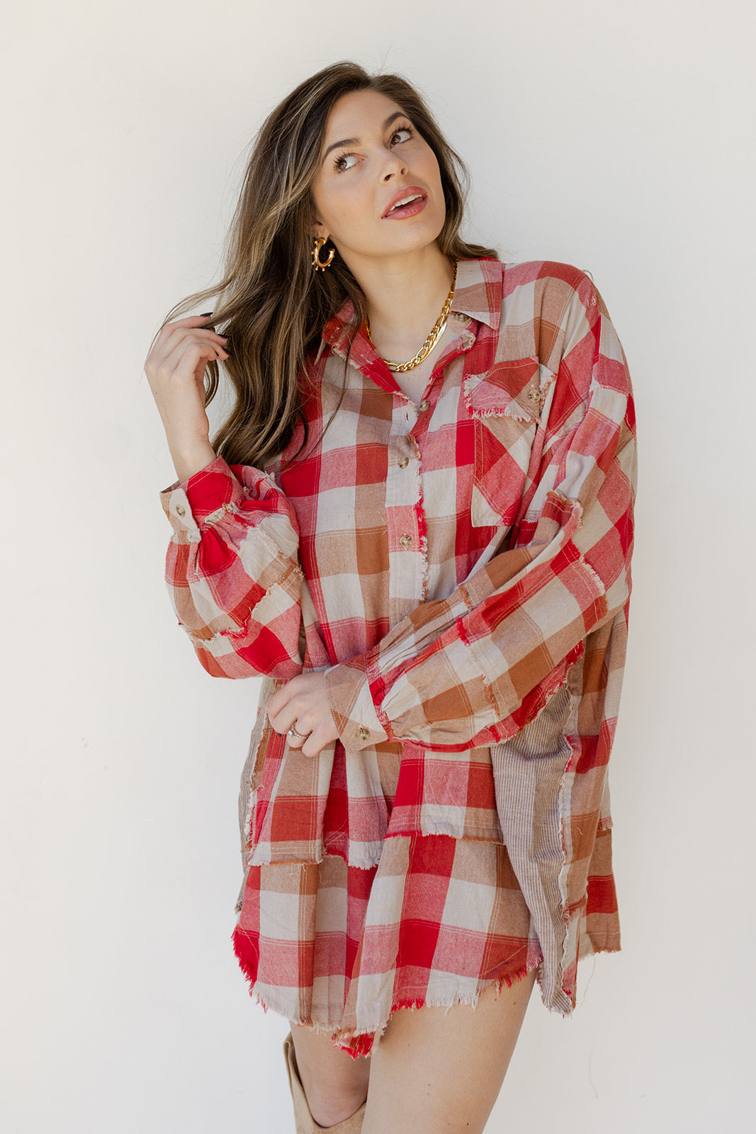 the plaid oversized dress