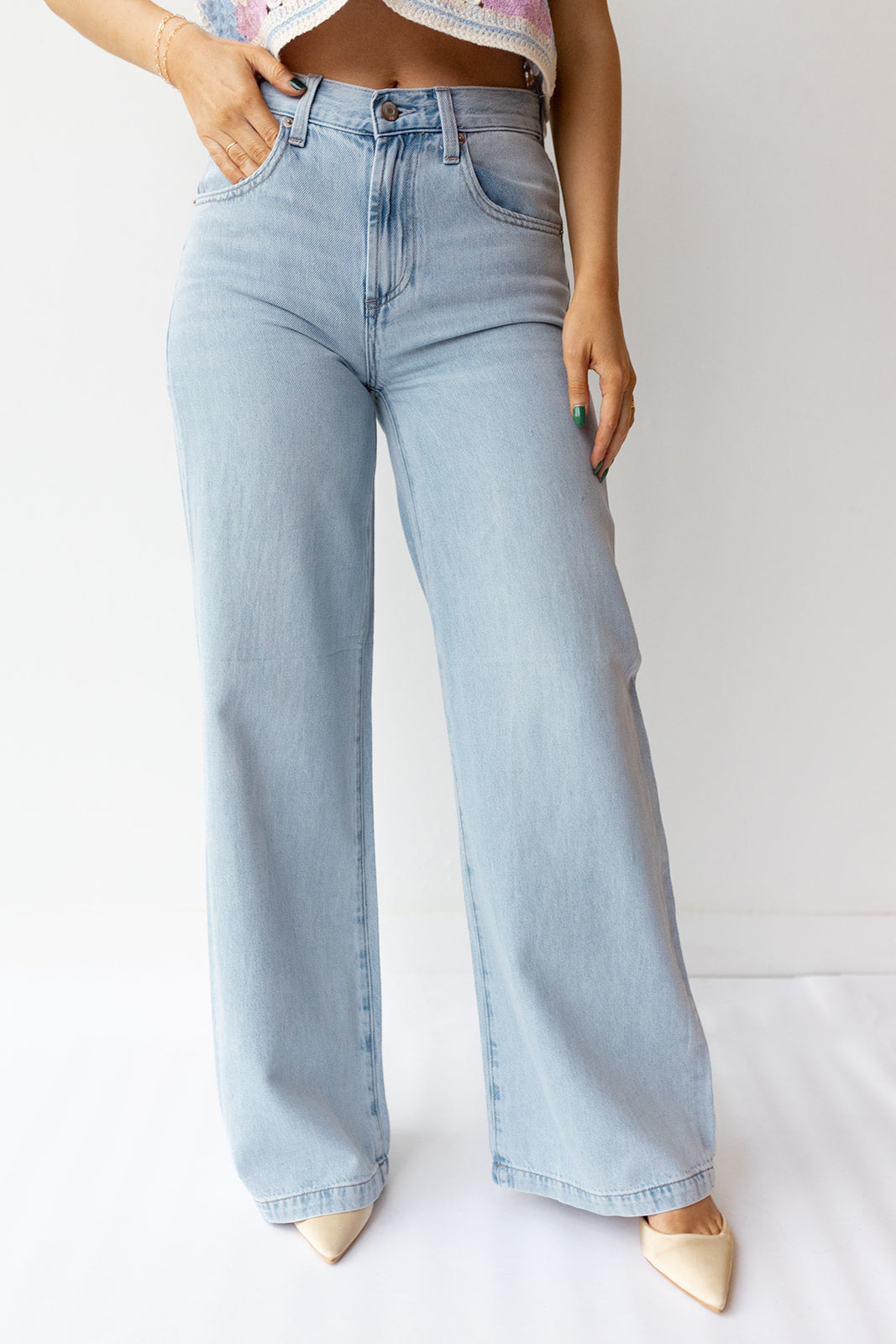 jadyn low rise palazzo jeans