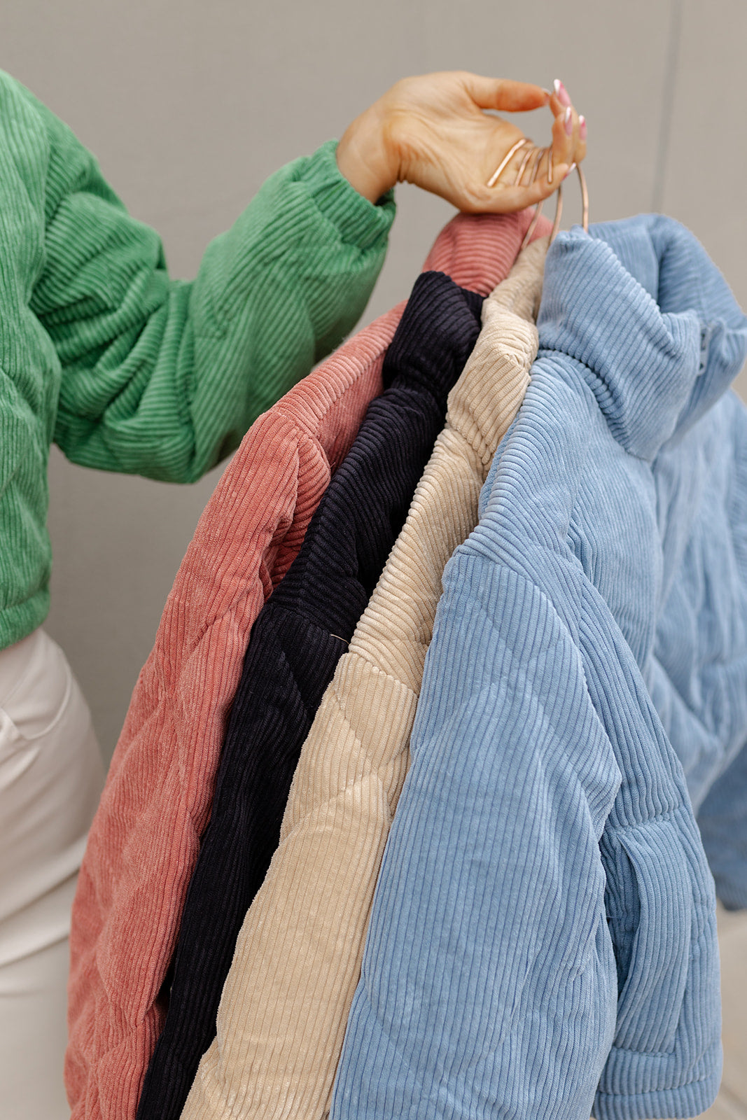 halo crop corduroy jacket