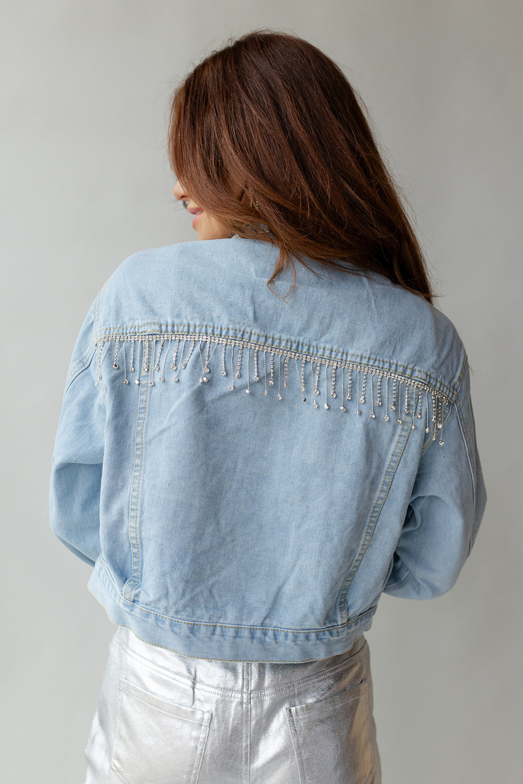 rhinestone denim jacket
