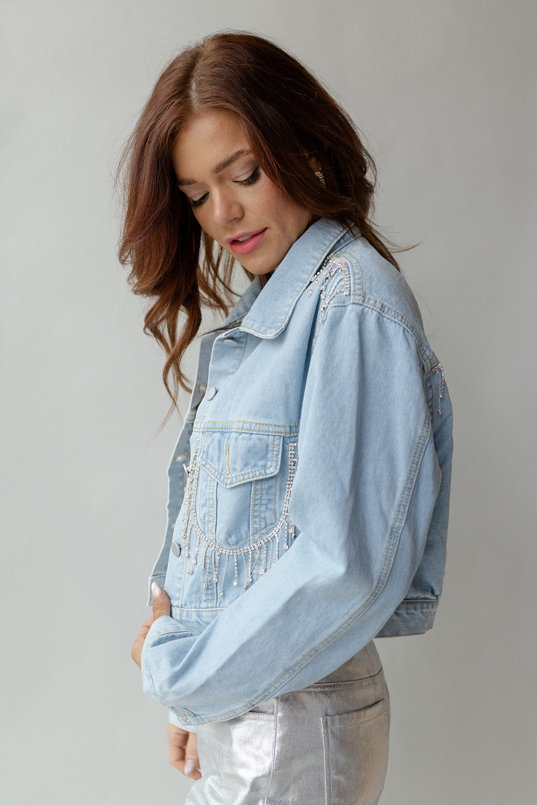 rhinestone denim jacket