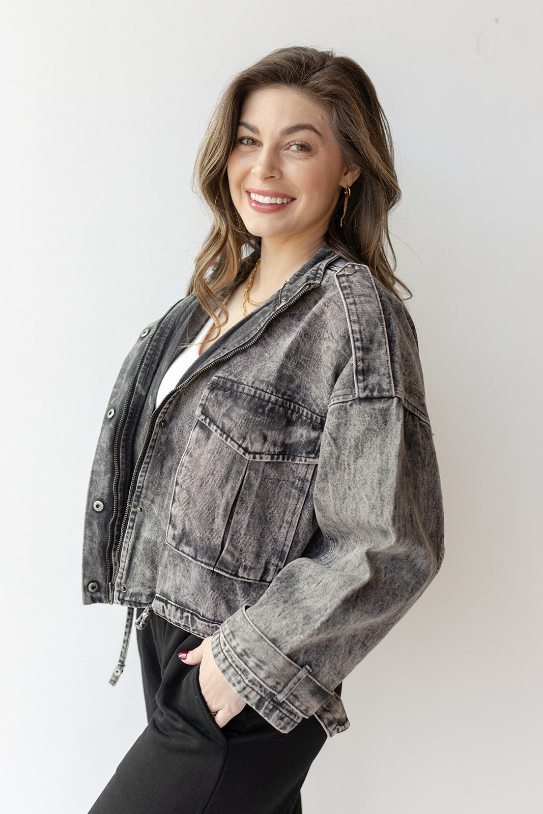 karla oversized denim jacket