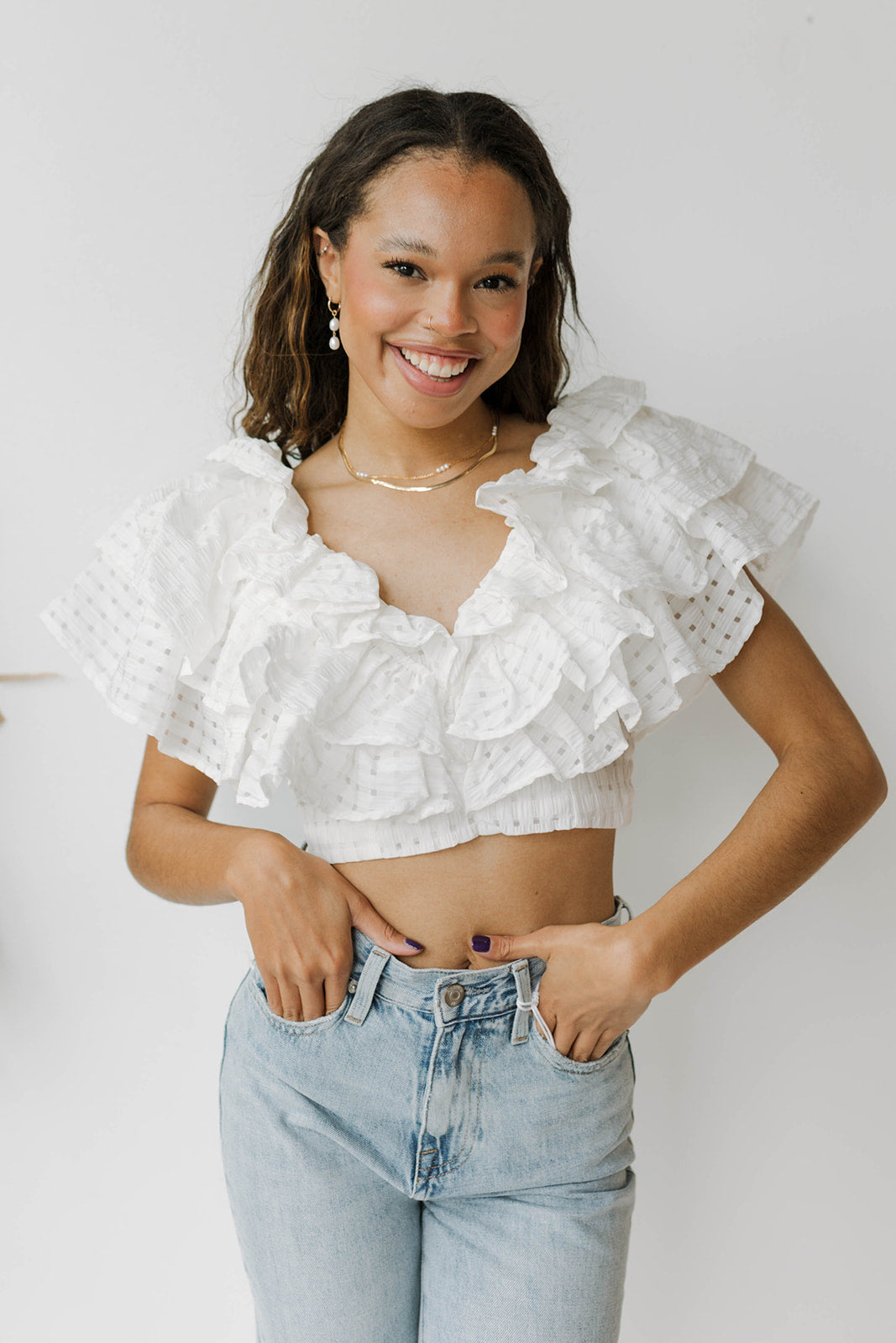 isabela ruffle top