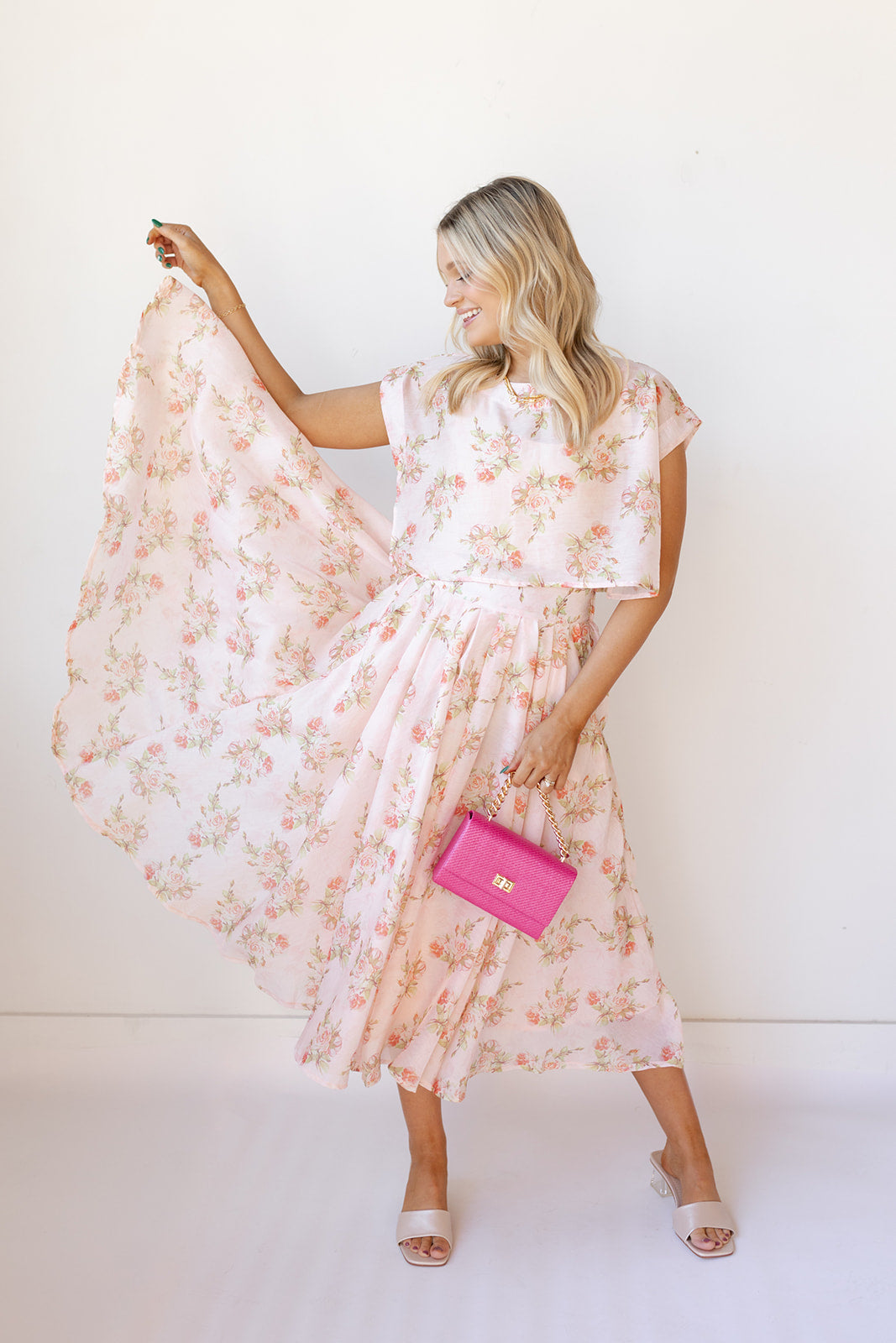 kinley floral crop top