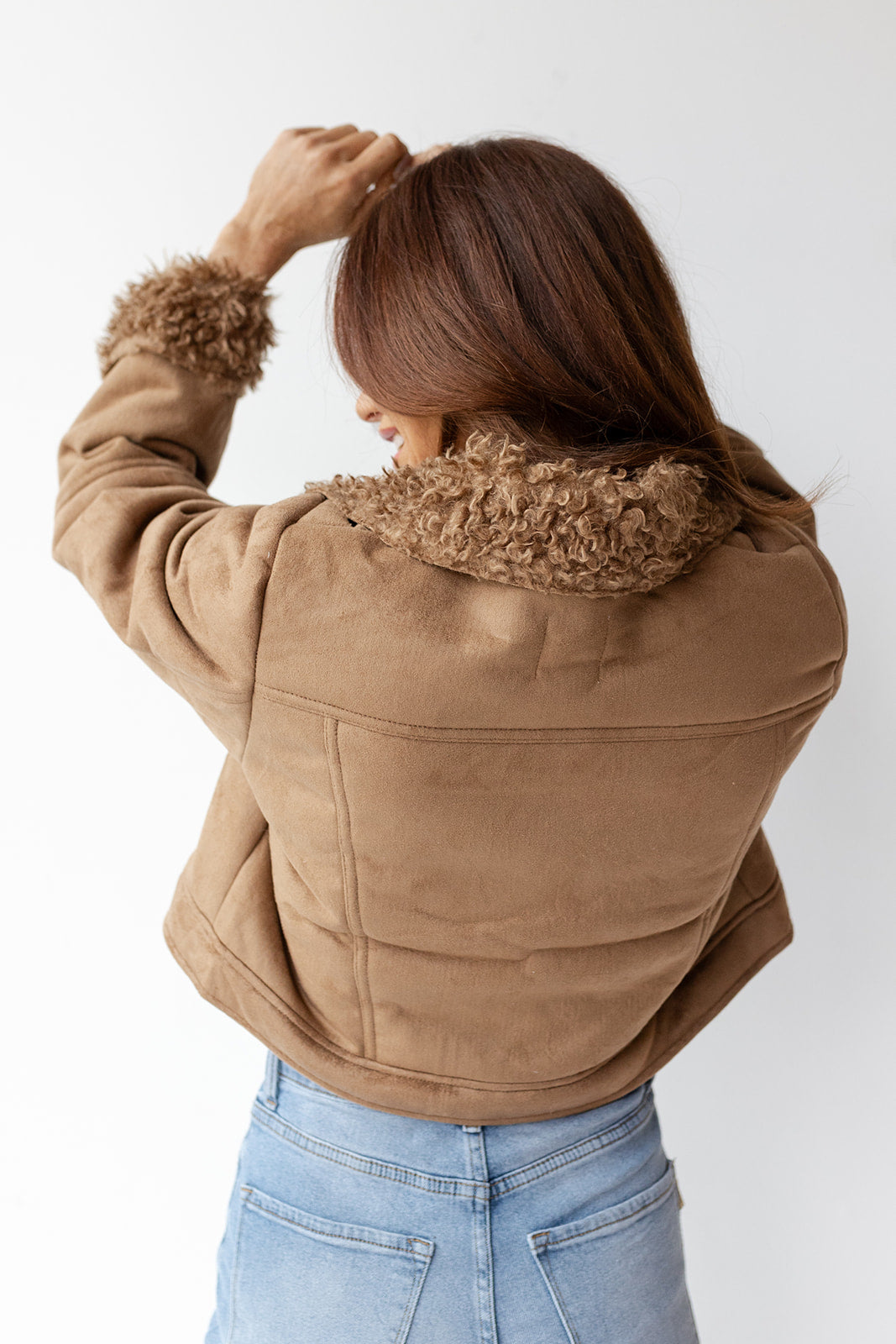 gwen fur lined crop jacket