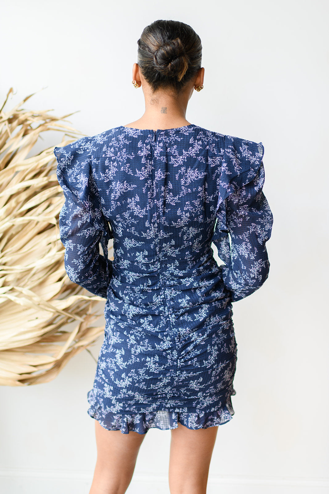 good posture rouched dress