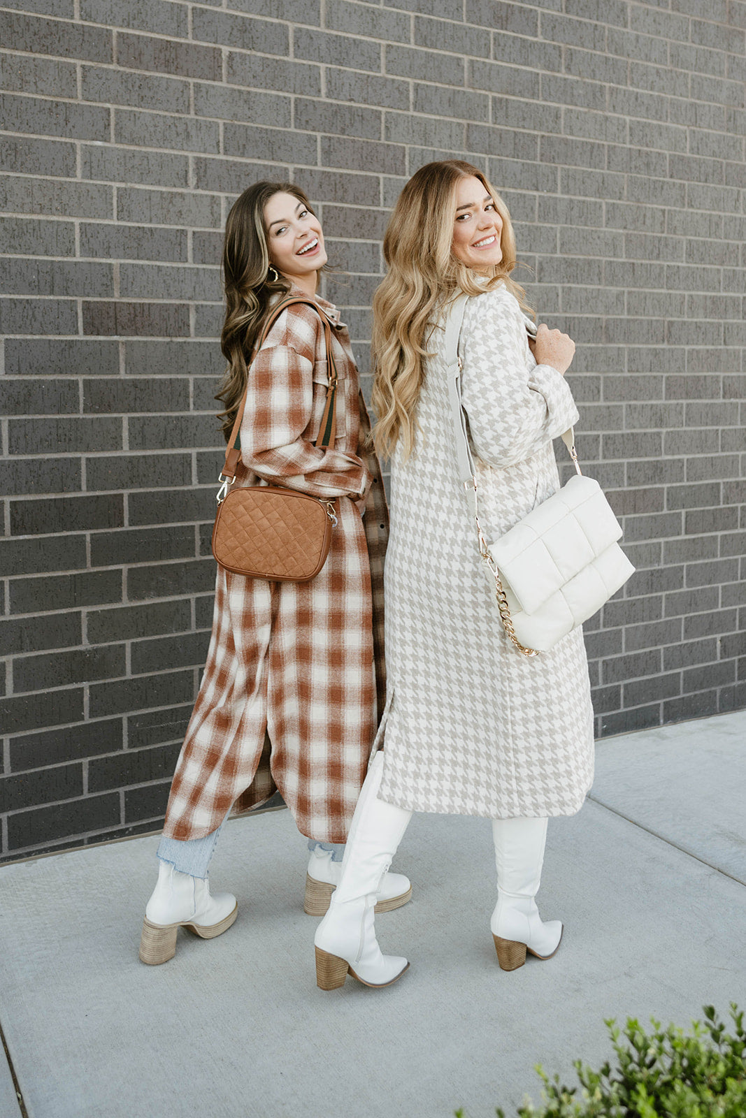 elegant houndstooth coat