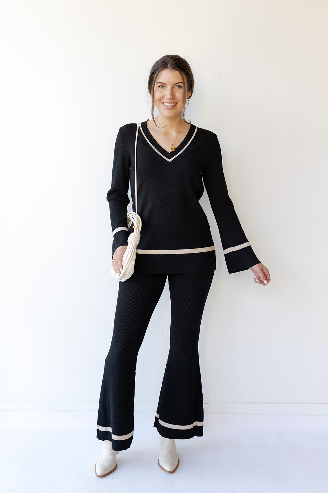 nora color block sweater tunic