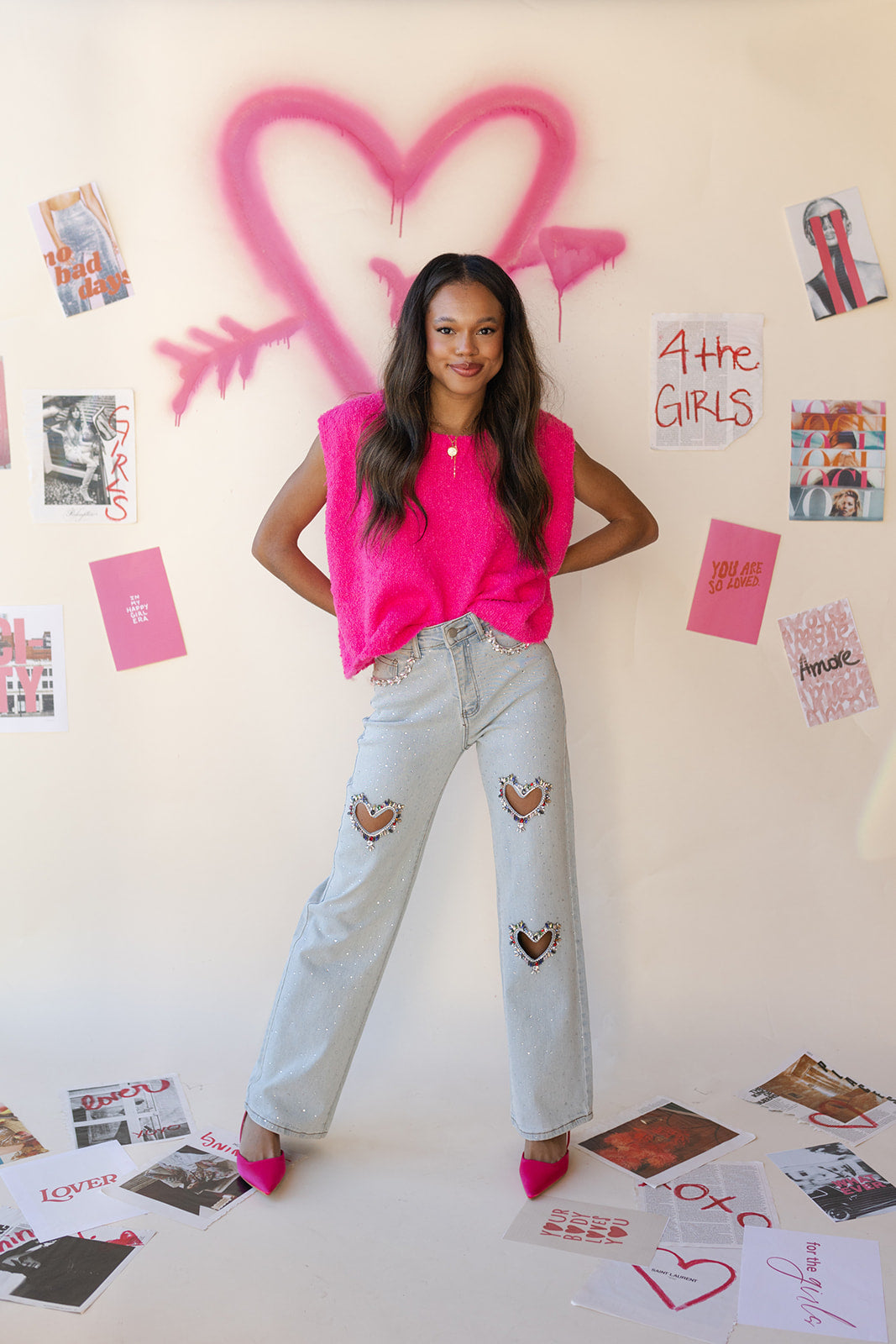 galentine embellished jeans