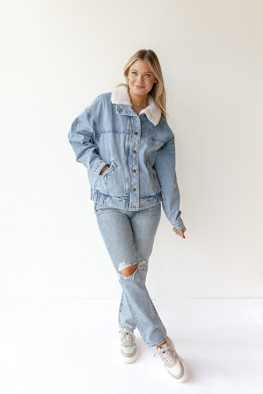 maverick sherpa denim jacket