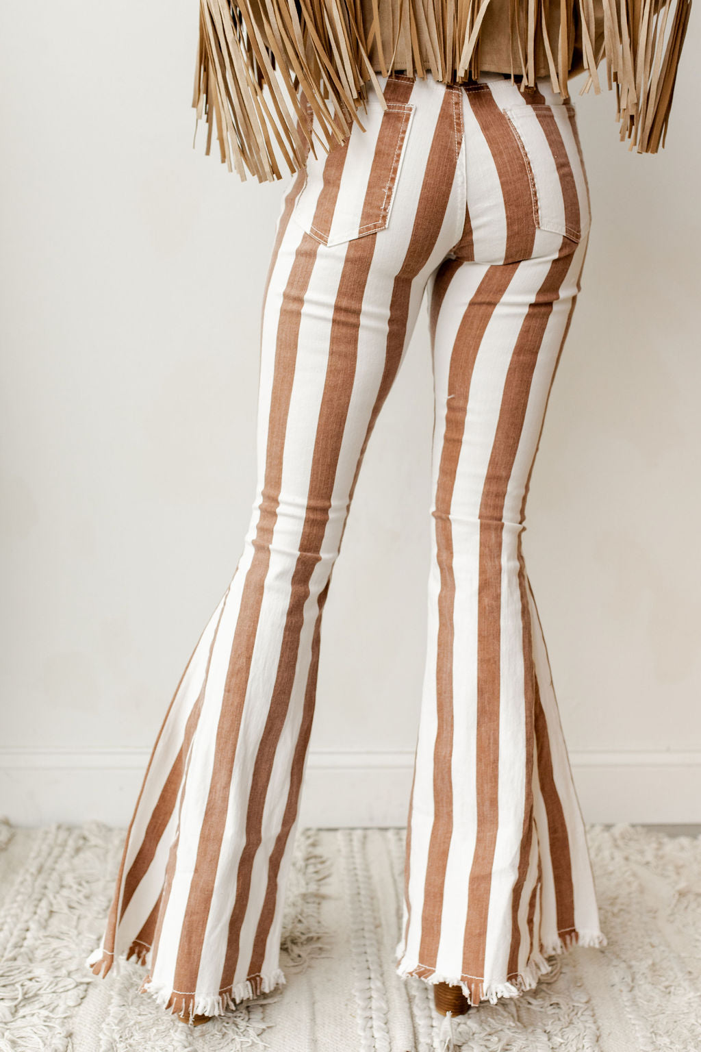 on the edge striped flares