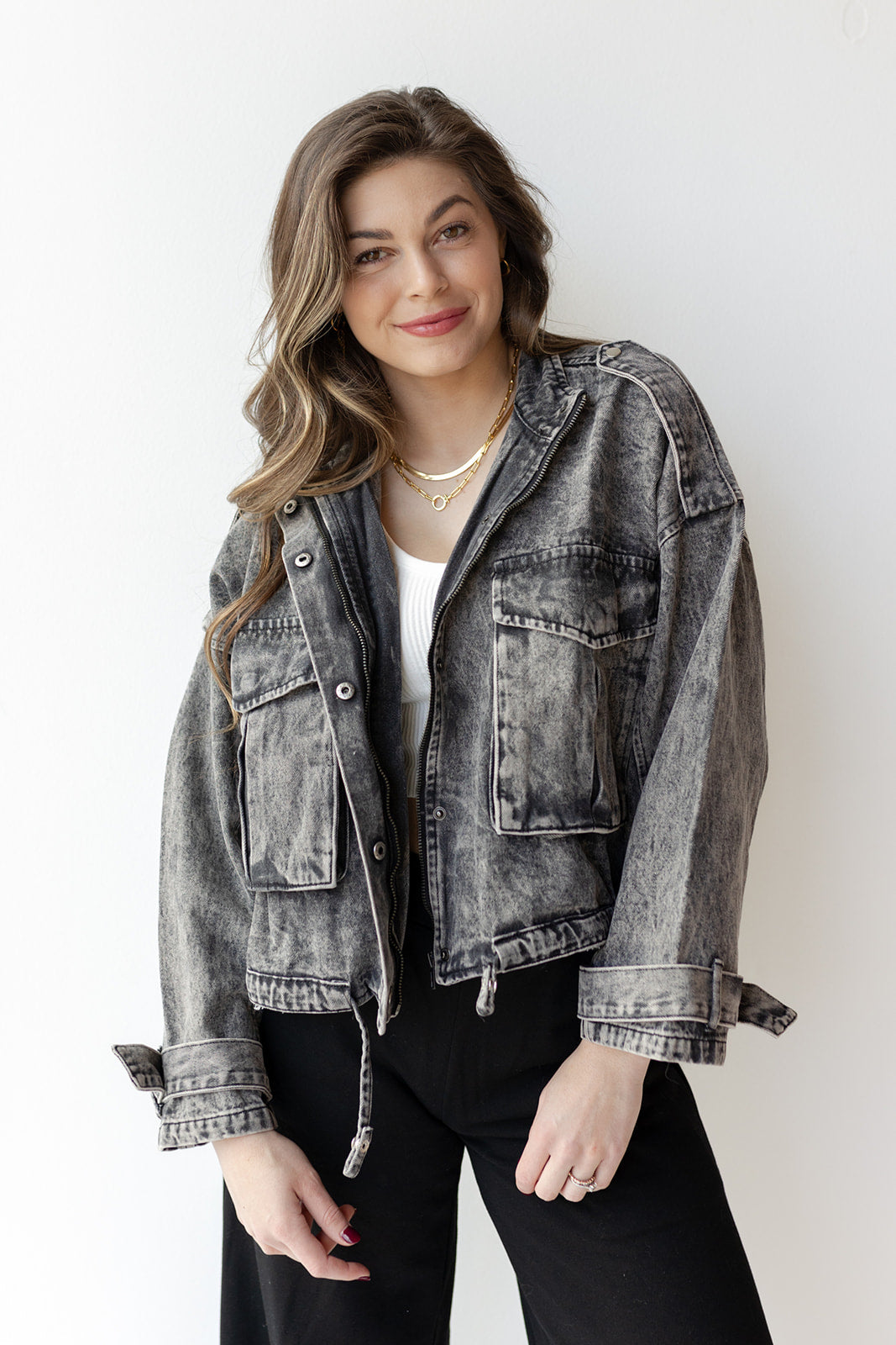 karla oversized denim jacket