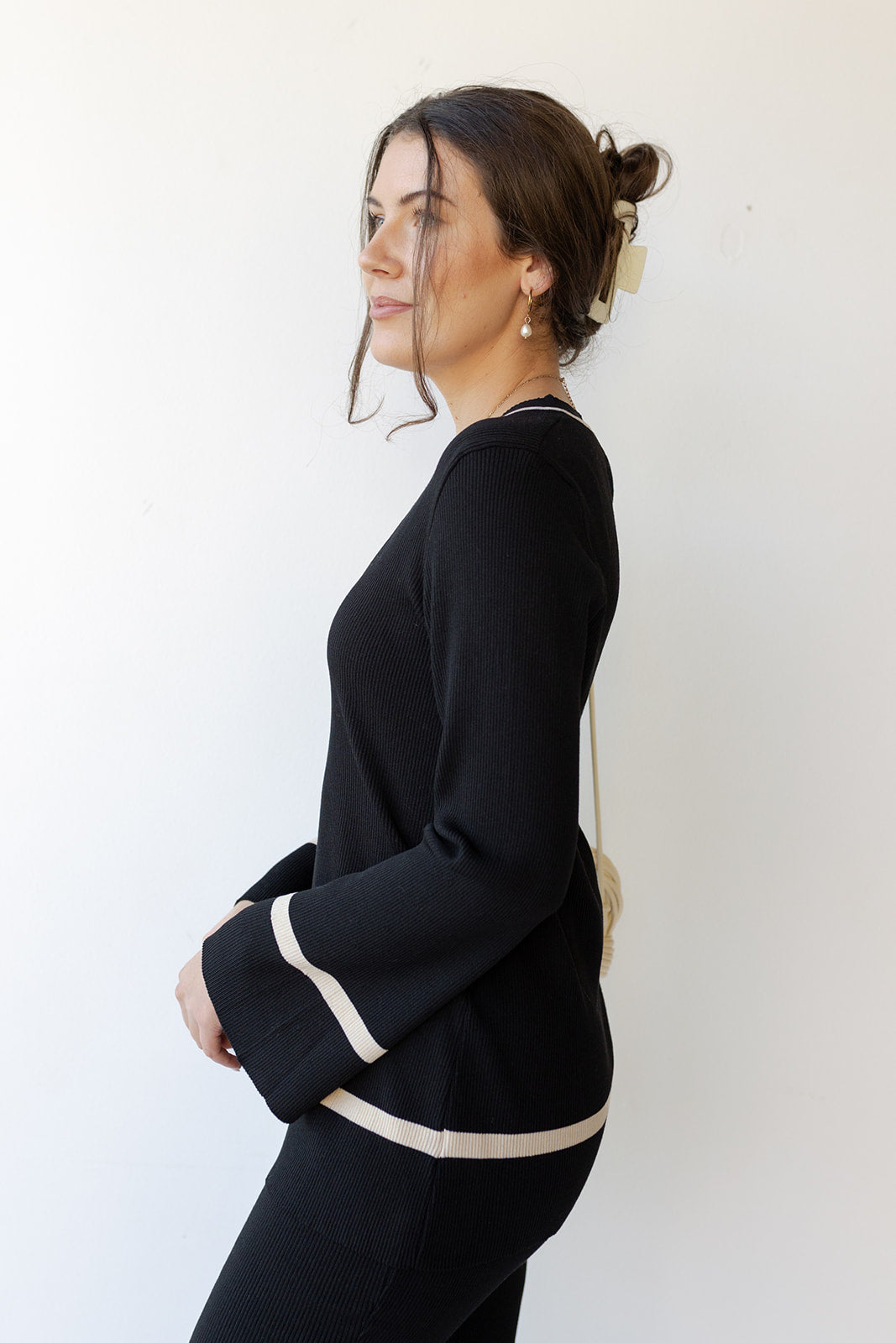 nora color block sweater tunic