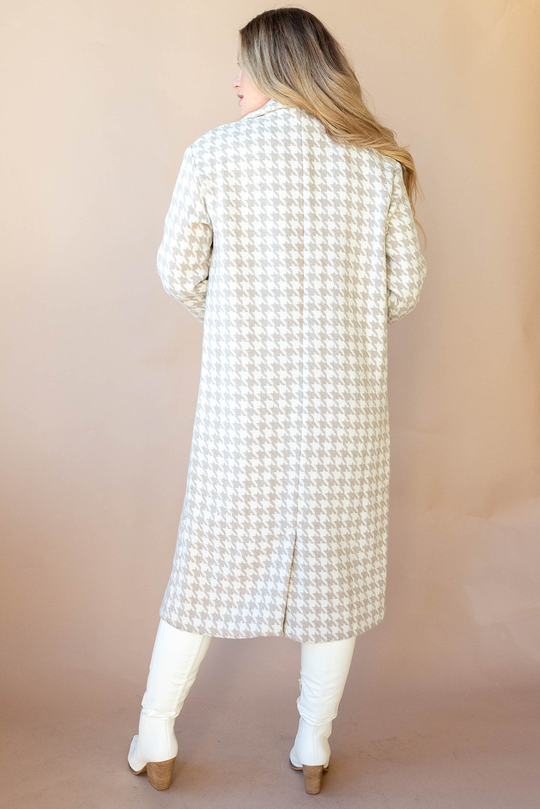 elegant houndstooth coat