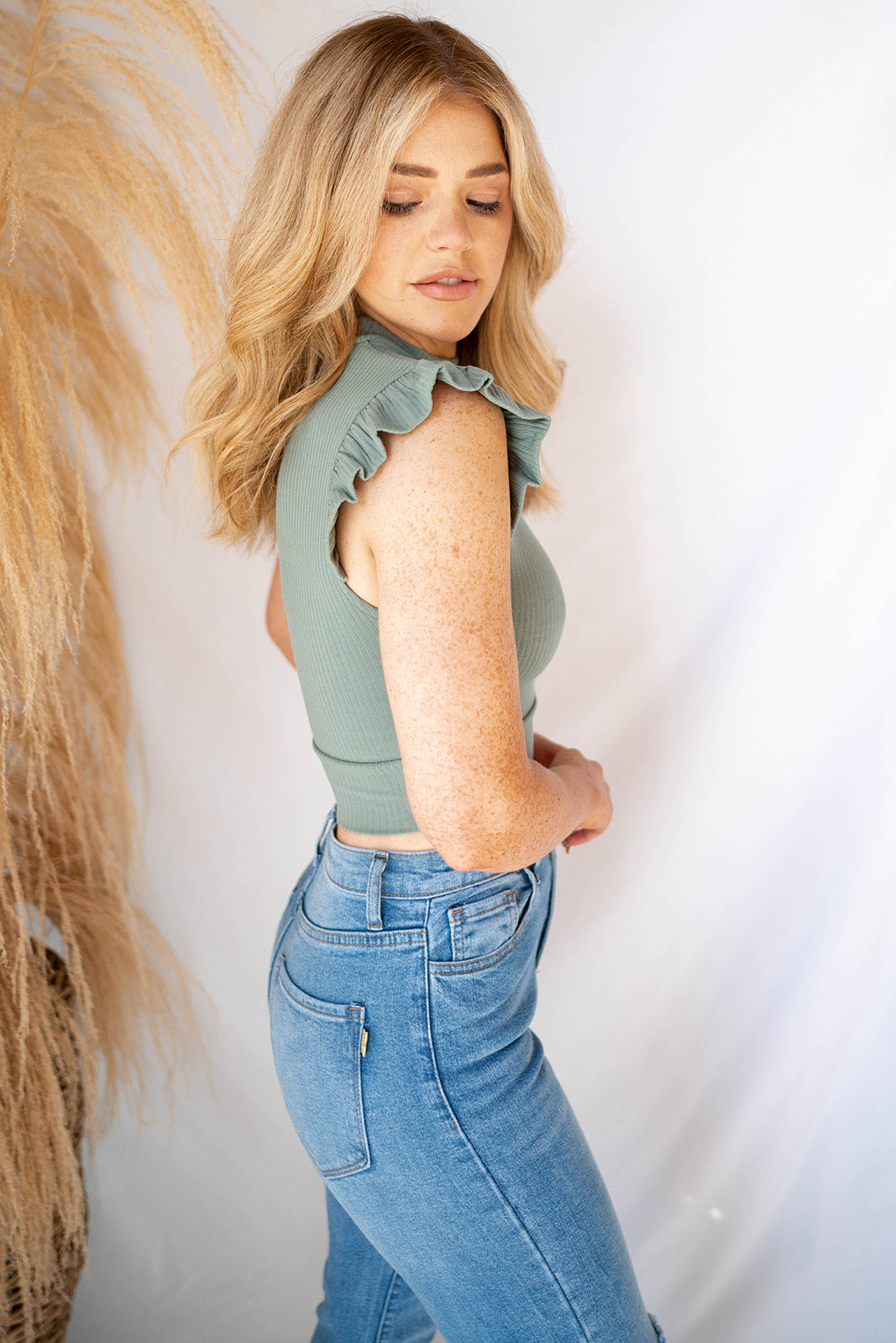 talk about class ruffle top