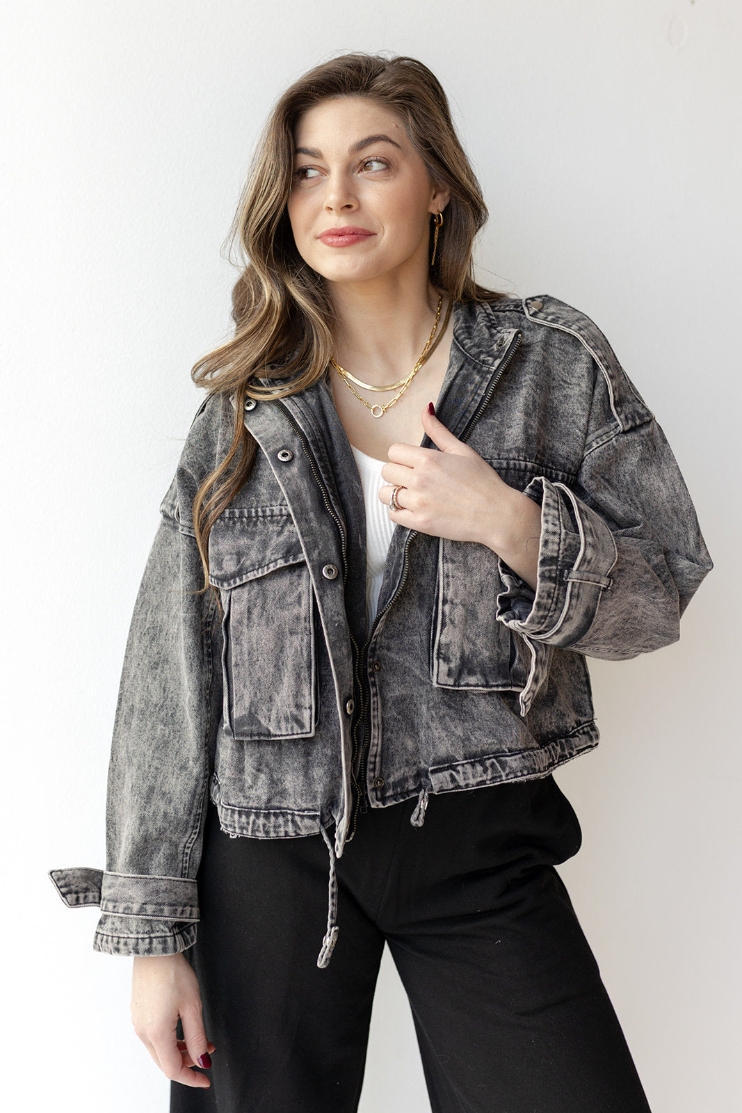 karla oversized denim jacket