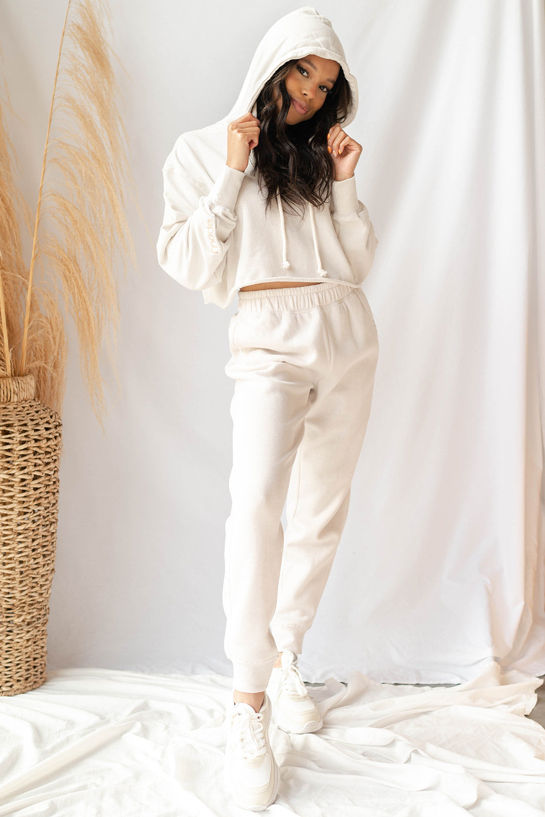 mode babe crop hoodie